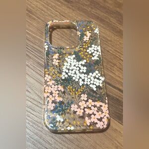 Kate Spade Floral iPhone 14 Pro Case - Pink, White, and Yellow